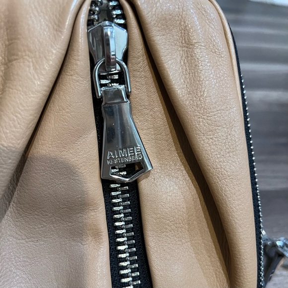 AIMEE KESTENBERG Tamitha Phone Beige Tan Leather Crossbody Bag with Chain Strap - Picture 3 of 13